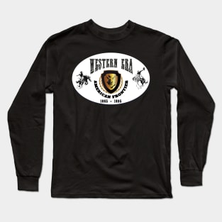 Western Era aka American Frontier - White, Black and Gold Long Sleeve T-Shirt